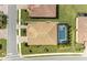 Aerial view of single-Gathering home with pool and landscaped yard at 6741 Rookery Lake Dr, Bradenton, FL 34212