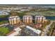 Aerial perspective of a waterfront condo community at 157 Tampa Ave # 707, Venice, FL 34285