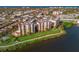 Aerial view of a luxury condo building near the water at 157 Tampa Ave # 707, Venice, FL 34285