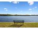 Serene waterfront view with a bench, offering peaceful relaxation at 611 Destiny Dr # 107, Ruskin, FL 33570
