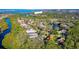 Aerial view showing home's location in a waterfront community at 21 Bayhead Ln, Osprey, FL 34229
