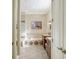 Bathroom with double vanity, soaking tub, and tile flooring at 21 Bayhead Ln, Osprey, FL 34229