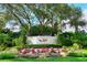The Oaks Reserve community entrance with landscaping at 21 Bayhead Ln, Osprey, FL 34229