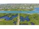 Aerial view of mangrove preserve with waterways and boat access at 1713 Starling Dr # 1713, Sarasota, FL 34231