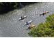 Aerial view of kayakers enjoying the waterway at 1713 Starling Dr # 1713, Sarasota, FL 34231