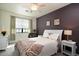Charming bedroom with white bed frame and colorful bedding at 17825 Gawthrop Dr # 103, Bradenton, FL 34211