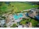 Aerial view of community pool and clubhouse at 17825 Gawthrop Dr # 103, Bradenton, FL 34211
