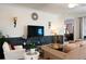 Comfortable living room with built-in shelving at 17825 Gawthrop Dr # 103, Bradenton, FL 34211