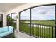 Peaceful screened balcony with golf course view at 17825 Gawthrop Dr # 103, Bradenton, FL 34211