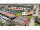 Aerial view of community pool and tennis courts at 4382 Madeira Ct # 3361, Sarasota, FL 34233