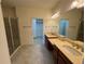 Spacious bathroom with double vanity and large walk-in shower at 8191 Varenna Dr, Sarasota, FL 34231