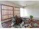 Beautiful courtyard featuring a decorative waterfall and wooden decorative wall providing a relaxing atmosphere at 1055 Beach Rd # B-302, Sarasota, FL 34242