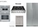 Kitchen appliances including Thermador oven, range, refrigerator and panel ready dishwasher at 1802 Field Rd, Sarasota, FL 34231