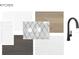 White kitchen cabinet doors, wood flooring, and marble backsplash for a modern kitchen design at 1802 Field Rd, Sarasota, FL 34231