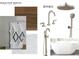 Freestanding tub, Brizo fixtures and designer accent tile for an elegant Primary bathroom design at 1802 Field Rd, Sarasota, FL 34231