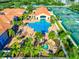 Aerial view of community pool and spa at 4139 63Rd E Ter, Sarasota, FL 34243