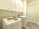 Laundry room with washer, dryer, and cabinets at 4139 63Rd E Ter, Sarasota, FL 34243