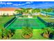 Aerial view of community pickleball courts at 4139 63Rd E Ter, Sarasota, FL 34243