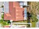 Aerial view of a home's red tile roof at 4818 61St Avenue W Ter, Bradenton, FL 34210