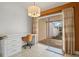 Home office with built-in desk and backyard access at 4818 61St Avenue W Ter, Bradenton, FL 34210