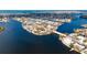 Wide shot of waterfront community with many houses and canals at 543 Key Royale Dr, Holmes Beach, FL 34217