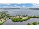 Aerial view of waterfront land and bridge at 707 Park Ln, Bradenton, FL 34209