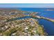 Aerial view of neighborhood near the waterfront at 707 Park Ln, Bradenton, FL 34209