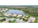 Aerial view of several homes along a lake at 115 Winding River Trl, Bradenton, FL 34212