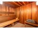 Relax in this clean and modern sauna with wooden benches at 800 N Tamiami Trl # 1603, Sarasota, FL 34236