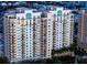 Close-up view of condo building showcasing balconies at 800 N Tamiami Trl # 1603, Sarasota, FL 34236