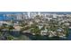 Aerial view of waterfront homes and city skyline at 908 Pomelo Ave, Sarasota, FL 34236