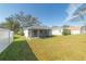 Backyard view showcasing screened patio and lawn at 6427 Golden Leaf Ct, Lakewood Ranch, FL 34202