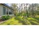 Spacious backyard with lush landscaping and natural privacy at 9291 Swaying Branch Rd, Sarasota, FL 34241