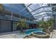 Relaxing pool and spa area with a covered patio at 6317 Werner Ave, New Port Richey, FL 34652