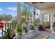 Screened balcony boasting a view of the community and lush greenery at 4802 51St W St # 1010, Bradenton, FL 34210