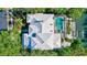 Bird's-eye view of the property, showing the house and surrounding landscape at 3161 Bayou Sound, Longboat Key, FL 34228