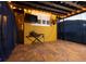 Covered patio with string lights and a ceiling fan at 6935 74Th Street E Cir, Bradenton, FL 34203