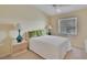 This bedroom features serene wall colors, a ceiling fan, and bedside lamps at 7201 29Th Avenue W Dr # 309, Bradenton, FL 34209
