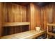 Enjoy this relaxing sauna with wooden benches and bucket at 1241 Gulf Of Mexico Dr # 708, Longboat Key, FL 34228
