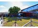 Charming Amish Village themed display with figures and mural at 3442 Fairview Dr, Sarasota, FL 34239
