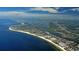 Aerial view of Siesta Key coastline, showcasing beach and residential areas at 3442 Fairview Dr, Sarasota, FL 34239