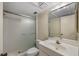 Clean bathroom with shower/tub combo and vanity at 4528 Longwater Chase # 35, Sarasota, FL 34235