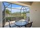 A screened lanai offers serene water views, providing a relaxing outdoor space at 7011 Woodmore Ter, Lakewood Ranch, FL 34202