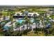 Aerial view of community pool and clubhouse at 11655 Bluestone Ct, Parrish, FL 34219