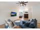 Living room with sectional sofa and coffee table at 6817 Riverview Blvd, Bradenton, FL 34209