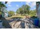 Backyard patio with seating area and storage shed at 1105 58Th S St, Gulfport, FL 33707