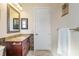 Bathroom with granite vanity and tiled floor at 1900 Colleen St, Sarasota, FL 34231