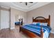 Main bedroom with wood floors and sliding doors at 1900 Colleen St, Sarasota, FL 34231