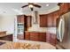 Modern kitchen with stainless steel appliances and granite countertops at 1900 Colleen St, Sarasota, FL 34231