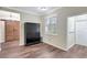 Spacious home office with hardwood floors and barn doors at 29205 Saddlebag Trl, Myakka City, FL 34251